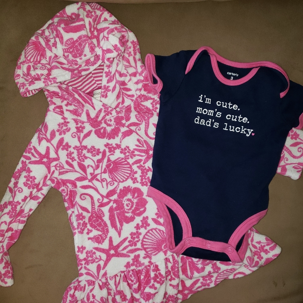 ❄2 lot/ Carters One Piece & Swimsuit Coverup